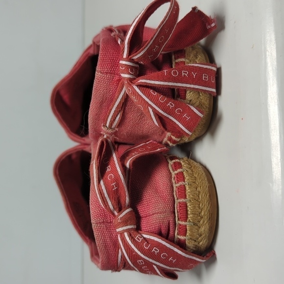 Tory Burch Azalea Logo grosgrain Espadrille flat shoes women's size 7 - Picture 7 of 16